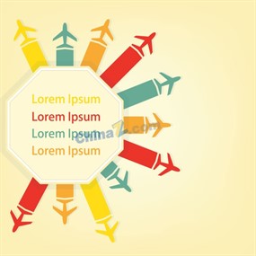 创意飞机箭头矢量设计